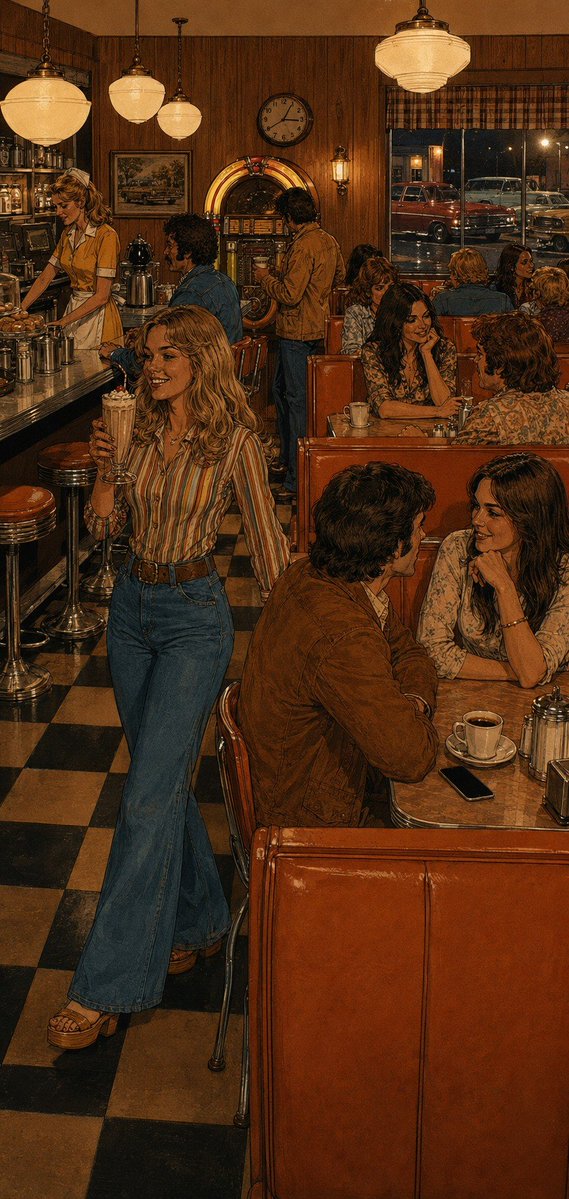 leyla23313's tweet photo. There's something in this 1975 picture that doesn't belong to that year.

Can you find it? https://t.co/Xy69iz3H93
