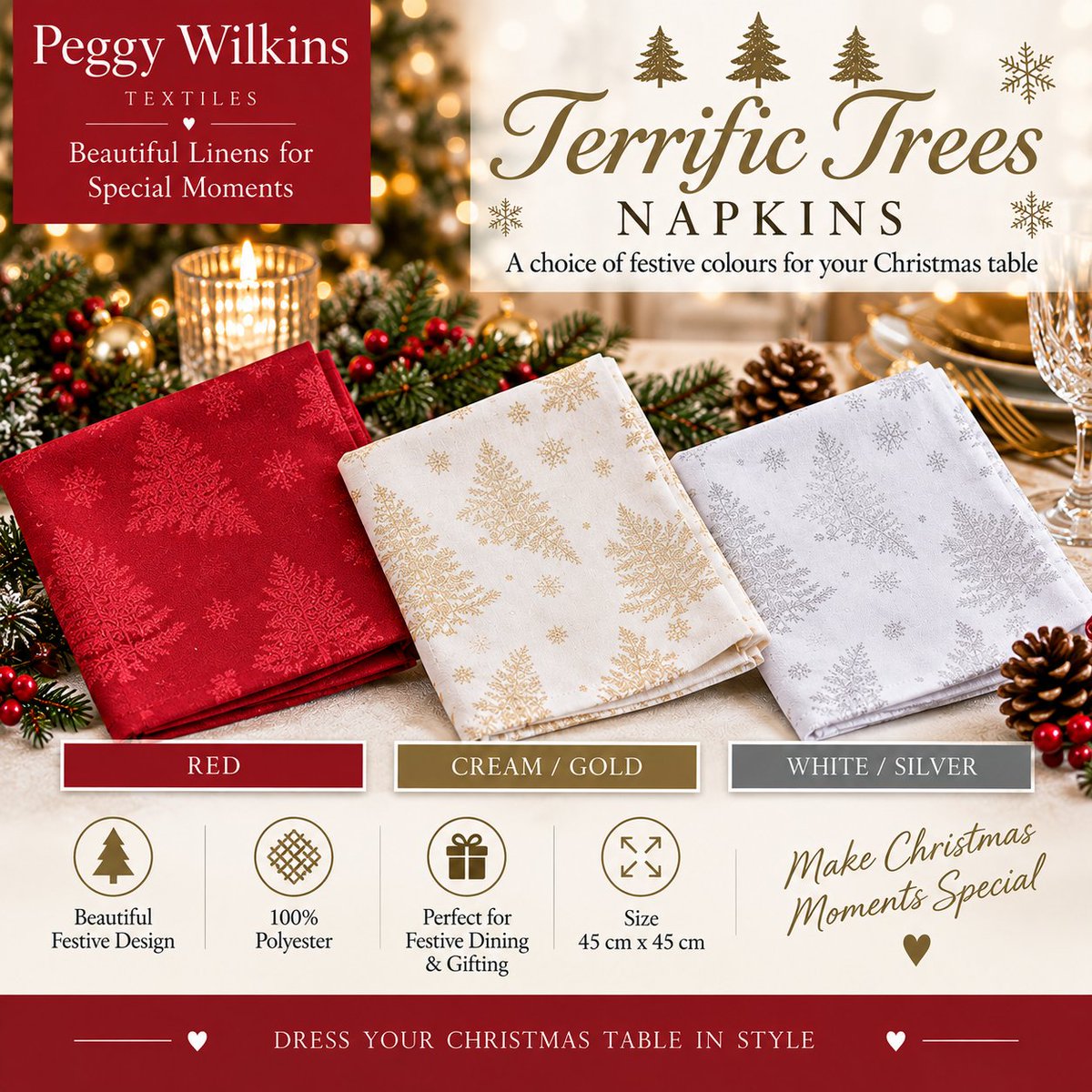 In4aDig's tweet photo. @TeamFreddiePig  our new Christmas Range of Peggy Wilkins Table Linens are now available to order. https://t.co/K2689e1yRd