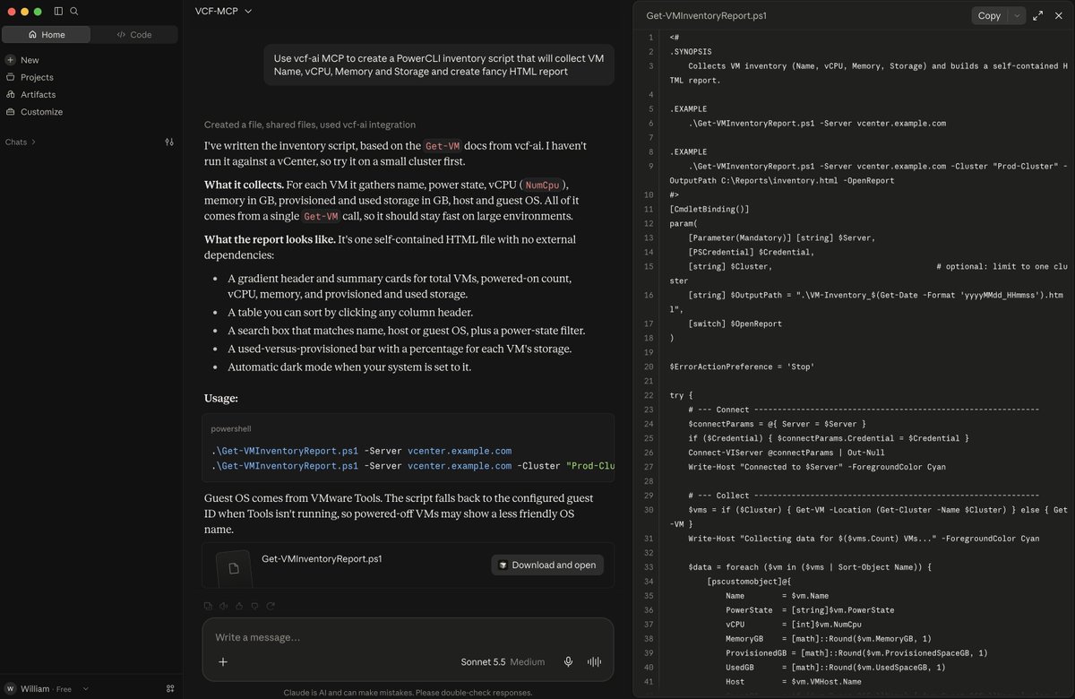 lamw's tweet photo. [🆕] - VCF Agentic AI Hub (Code Assist) MCP Server Fling https://t.co/TKrTacx5QE

☝️Many of you've asked for an official VMware MCP Server, check out this new Fling 🧠👏 https://t.co/IZJ0TTUgcn