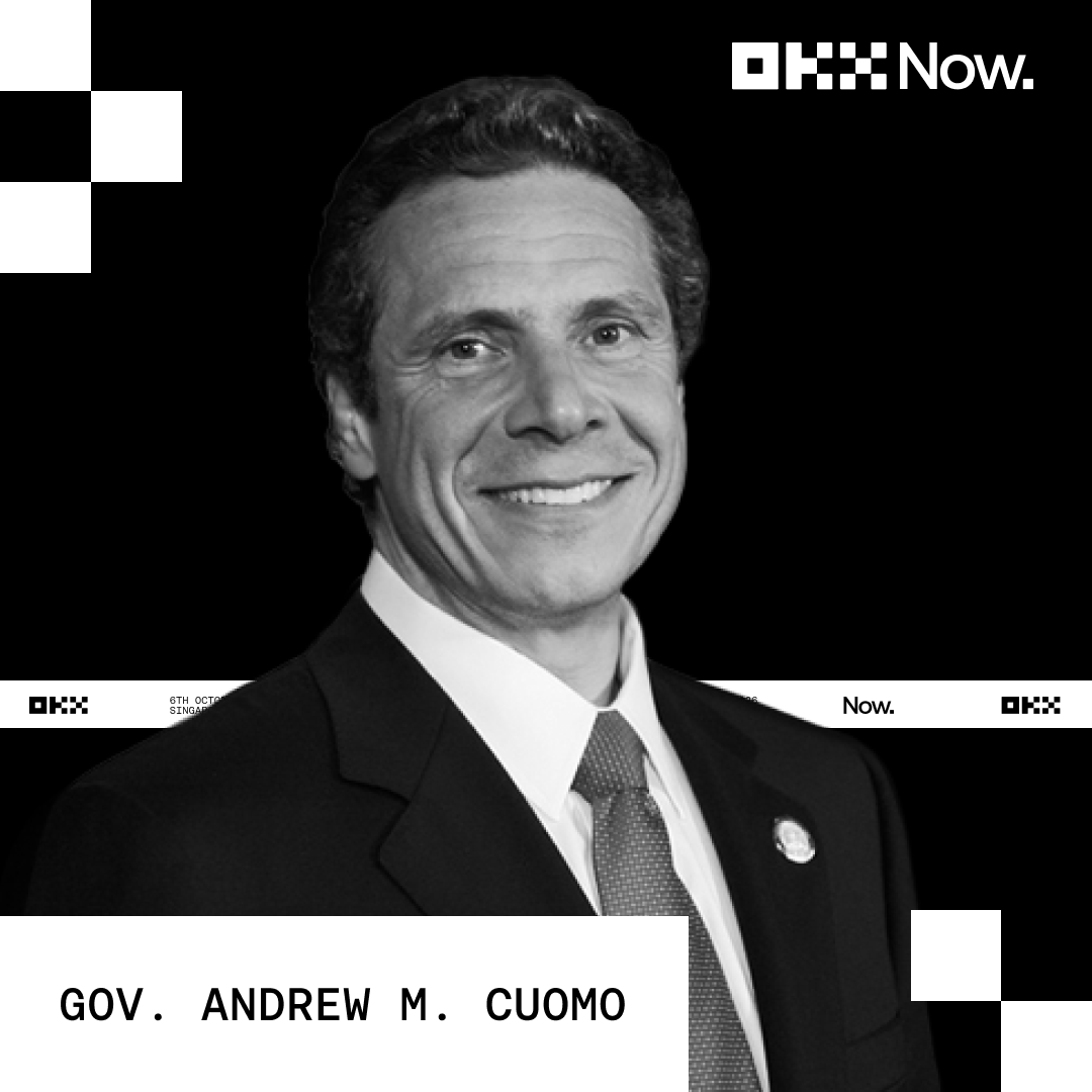 okx's tweet photo. Governor Cuomo takes the stage at OKX Now.

Tune into our CEO Panel on October 6th as OKXICE Co-Chair, Former NY Governor @andrewcuomo shares his vision for the future of finance and champions our commitment to compliance and responsible growth.

More details: https://t.co/rsI59TAMhr