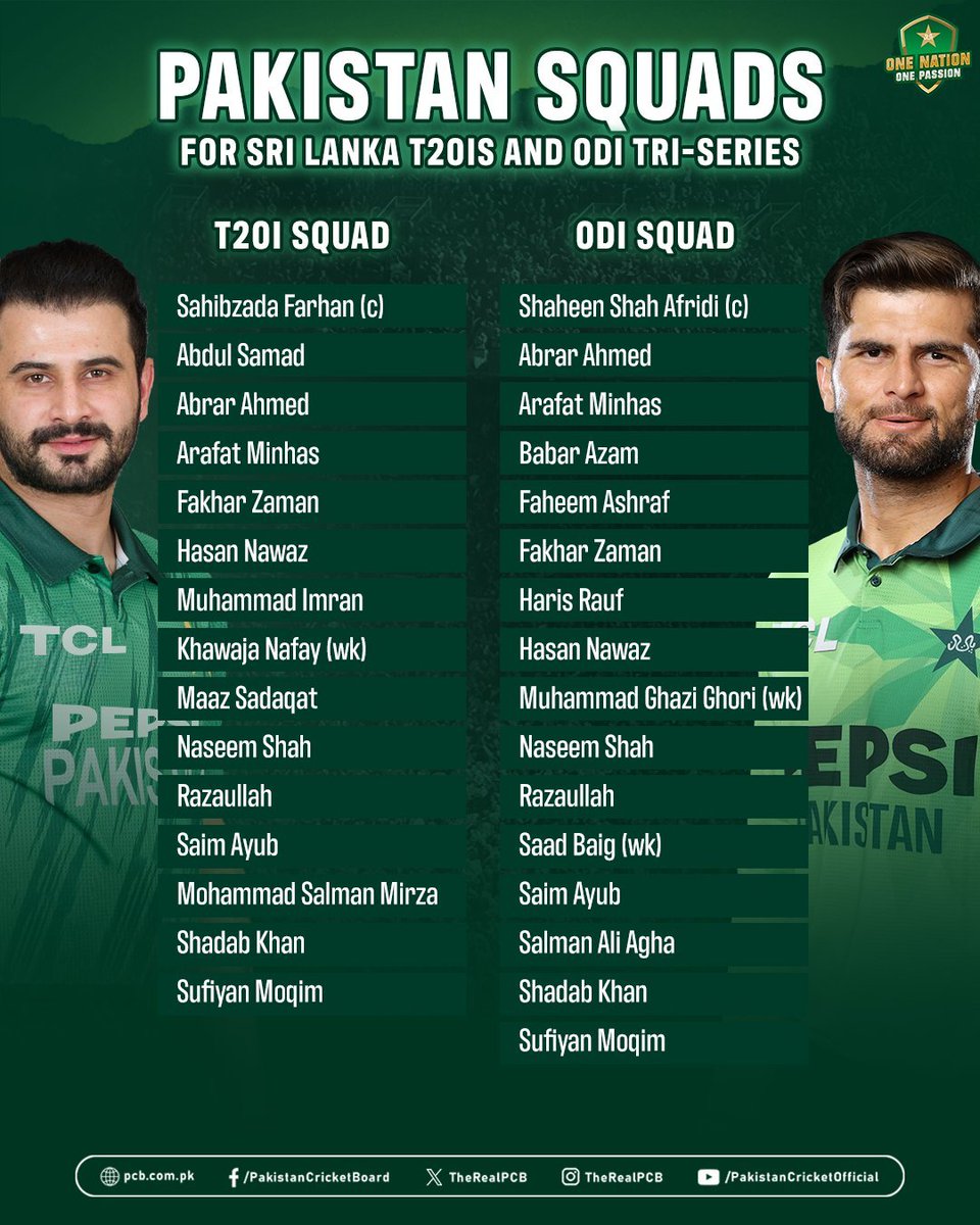 CallMeSheri1_'s tweet photo. Rate the Pakistan T20I and ODI squad out of 10? 👇 https://t.co/eDgWKdKusP