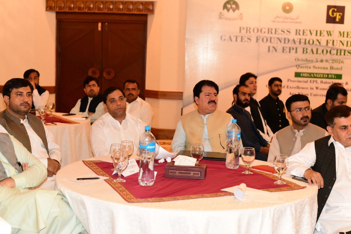PakFightsPolio's tweet photo. A two-day Progress Review Meeting of EPI Balochistan was held on 5–6 October 2026 in Quetta to review progress, achievements and key challenges in immunization services across the province and agree on priorities for further strengthening the programme.

The meeting was attended by Secretary Health Balochistan Mr. Mujeeb ur Rehman, National Coordinator for Polio Mr. Muhammad Anwar-ul-Haq, Balochistan Coordinator Mr. Inam-ul-Haq, and national and provincial core team members, along with representatives from EPI, PEI, UNICEF, WHO, Aga Khan University and other partners.

Discussions focused on strengthening routine immunization under EPI Balochistan, improving vaccination coverage, addressing operational and field-level challenges, and enhancing programme implementation across the province.

The meeting reaffirmed the shared commitment to reaching every child, in every community, with life-saving vaccines.

[Routine Immunization] [EPI Balochistan] [Immunization Services] [Vaccination Coverage] [Balochistan]

#2DropsEveryChildEveryTime #EndPolioNow #PolioFreePakistan