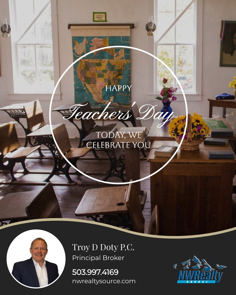 TroyDDoty's tweet photo. Happy World Teachers' Day to the guiding lights who shape minds and inspire hearts every day! Today, let's celebrate the mentors, educators, and champions of knowledge who ignite a passion for learning and make a difference in countless lives. Thank you for your dedication! https://t.co/fOjikZaB6w