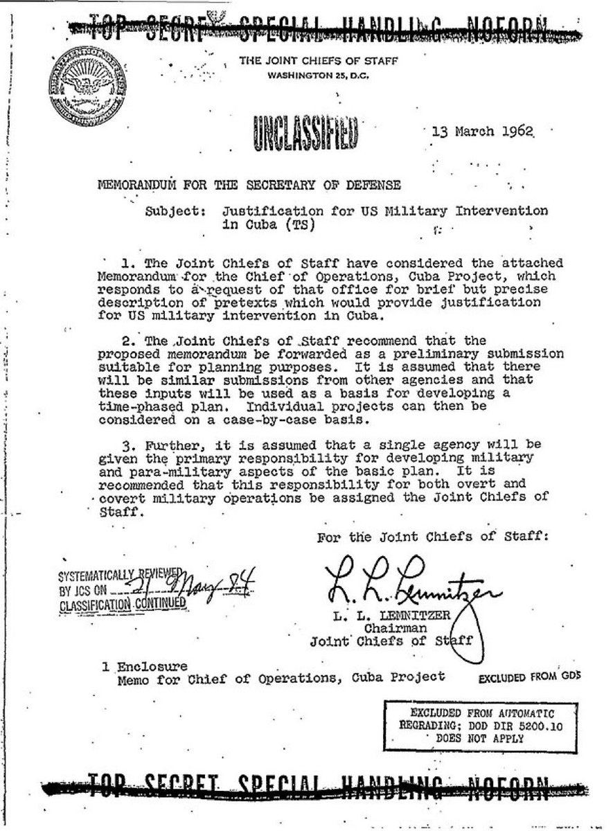 WikiLeaksQ's tweet photo. 🔥 SHOCKING: DECLASSIFIED CIA DOC EXPOSES US MILITARY’S SINISTER PLOT TO KILL AMERICANS; TRUMP ORDERS EVERYTHING DECLASSIFIED, TARGETS DEEP STATE SECRETS!

SHOCKING AND EXPOSED: Declassified CIA documents reveal Operation Northwoods, a sinister U.S. military plot to stage fake terrorist attacks on Americans to justify war with Cuba. With Trump ordering full declassification of JFK assassination files, the deep state’s darkest secrets are finally being dragged into the light!

FOLLOW ME FOR THE NEXT INTEL DROP.