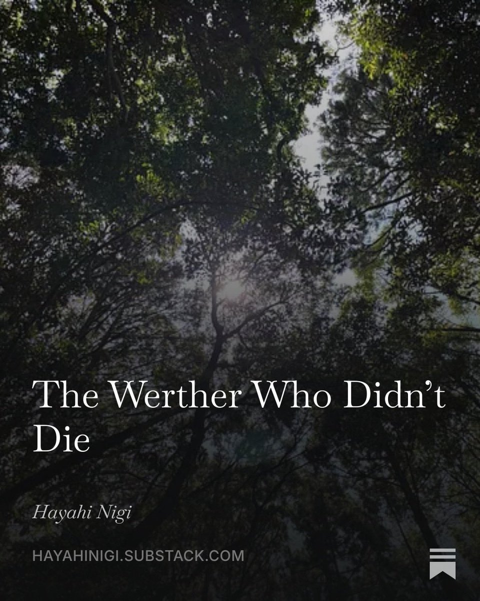 24dayTenten's tweet photo. The Werther Who Didn’t Die

 https://t.co/LkwxbofD8T https://t.co/d1XFHFEdjw