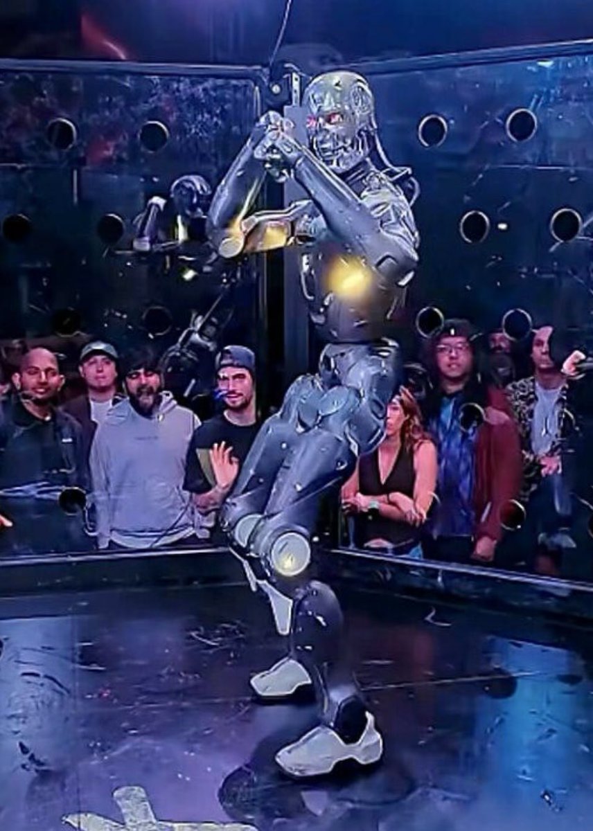 caerusRockLLC's tweet photo. I’m calling it now…SkyNet is coming. It’s been decided to morph art into life as these are real T800 fight robots, not AI.
Imagine a future not happy AI model in control of a few thousand of these. #SkyNetIsComing https://t.co/xfPxEgNUap