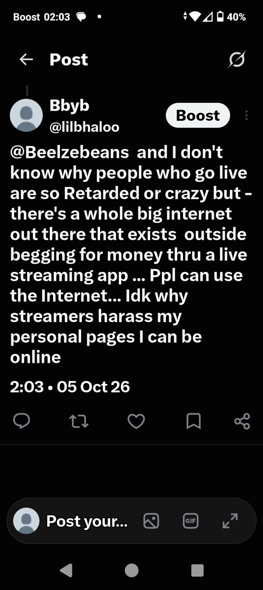 lilbhaloo's tweet photo. @Beelzebeans I don't want to be an issue I'm not the monster those  dumb fucks want me to be for money and clout ... Talk to me privately or in my comments or here I don't care or my discord ... If u have a brain as they don't or emotional or mental maturity...Talk to me let's solve the case https://t.co/fC7L8HBfUt