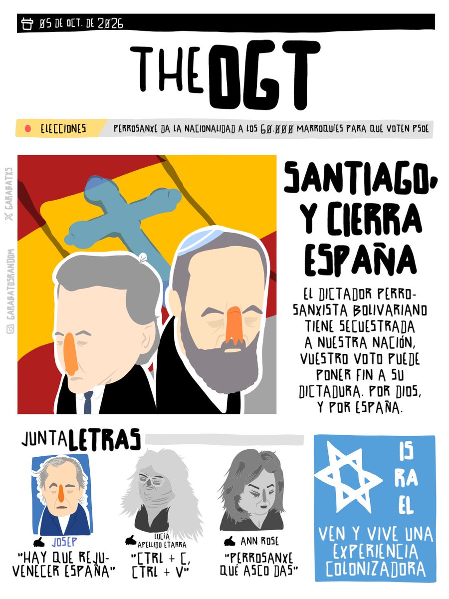 Garabatxs's tweet photo. 📰🗞️

Gracias a la clase política española por darme motivos para sonreír cada mañana. https://t.co/qg9hjZ61Zs