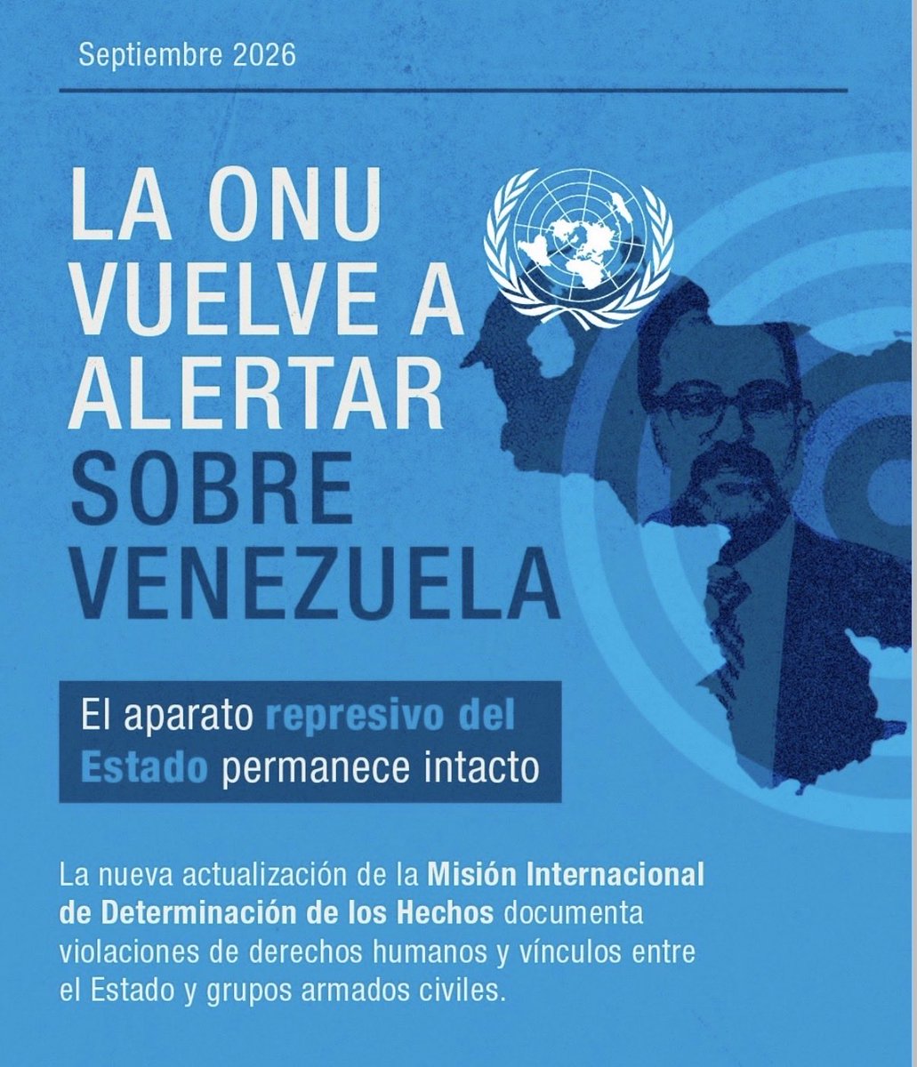 lorelvyhurtado's tweet photo. Ultima actualización de la ONU sobre Venezuela - septiembre 2026 https://t.co/YBNw6pXkFP
