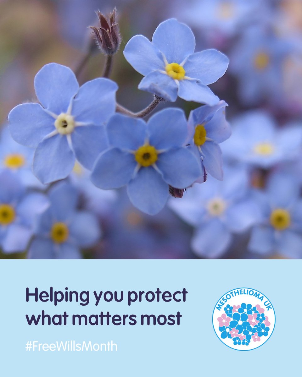 Mesouk's tweet photo. October is #FreeWillsMonth 💙

A Will can help you protect the people, things and causes you care about. Our free Will writing service is available all year round to anyone touched by mesothelioma.

Find out more: https://t.co/GmysCha8cQ

#FreeWillsMonth #GiftsInWills https://t.co/MQVA8Q9JbJ