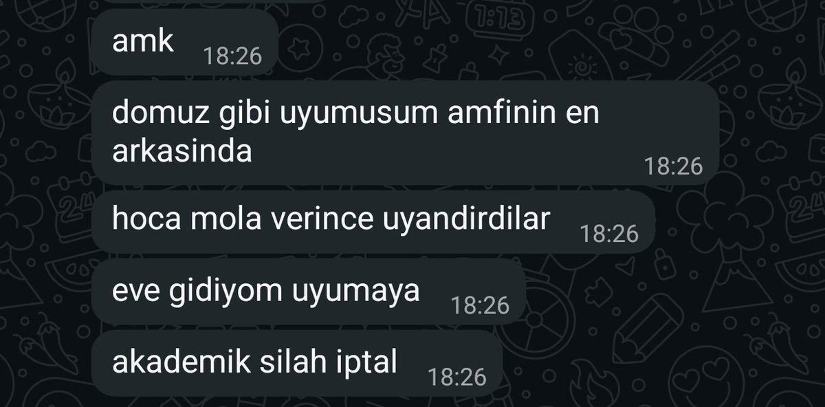 OTurkavc's tweet photo. uni ikinci hafta https://t.co/mHBs7CkIVF
