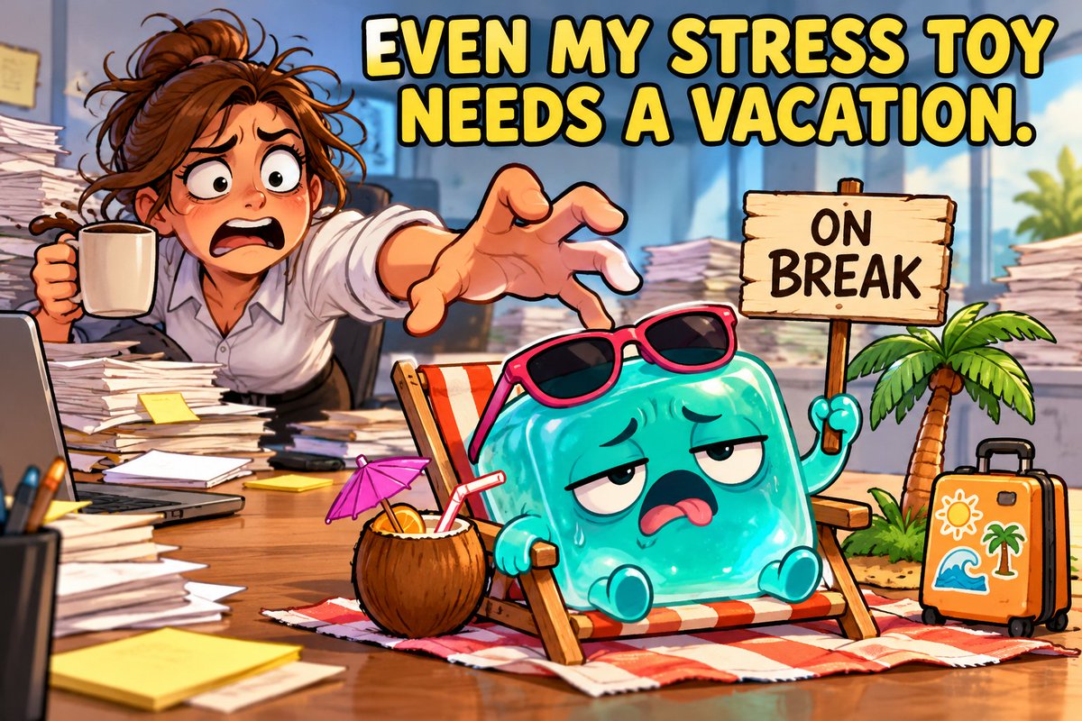 CorrupdateNews's tweet photo. When your stress toy files for paid time off

#MondayMood #StressRelief #SquishyToys #RelatableHumor #MondayFunny https://t.co/krpCr9N8fq