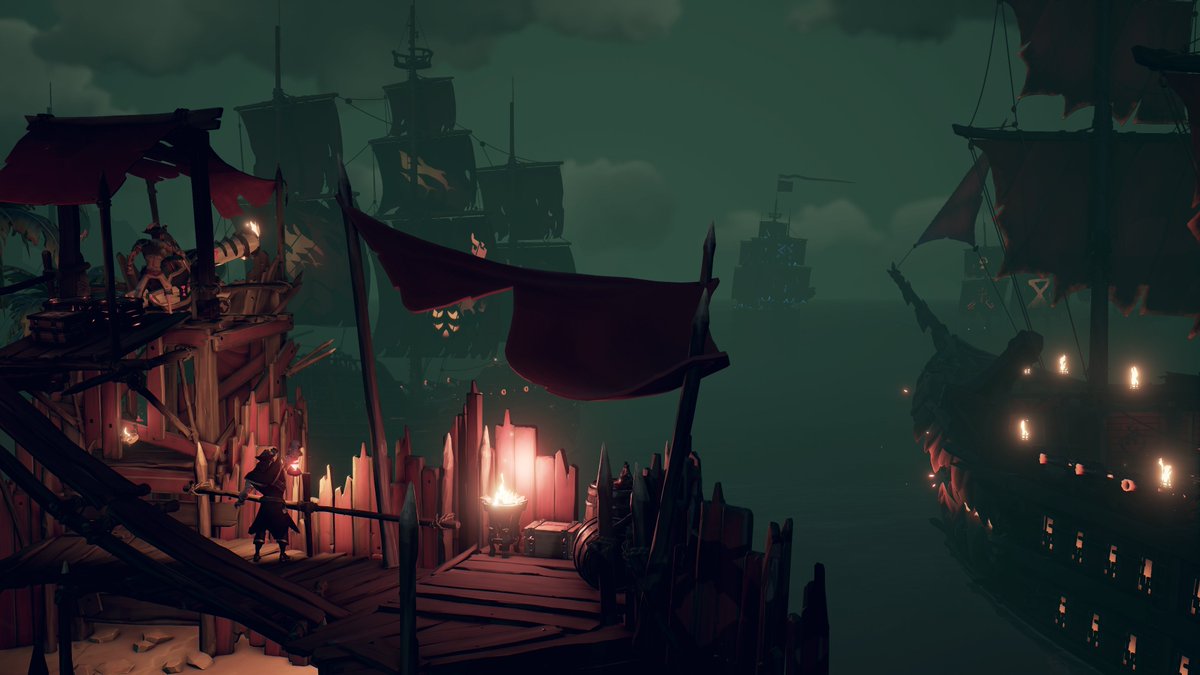 MewMew_Relic's tweet photo. #SoTober day 5 : Ship 
Did they succeed in taking care of Flameheart ? Either way, they need to make a run for their lives now ! #SeaOfThieves #SoTober2026 https://t.co/dlayUSaGCT