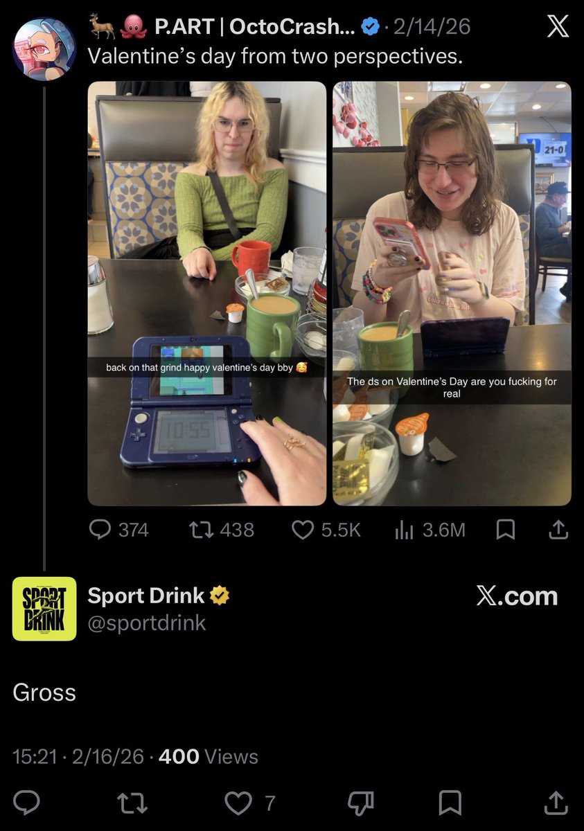 OctoCrash's tweet photo. @nyaraVT fun fact this company actually was transphobic against me and my partner for a valentine’s day post :/ https://t.co/kibZChcoyc