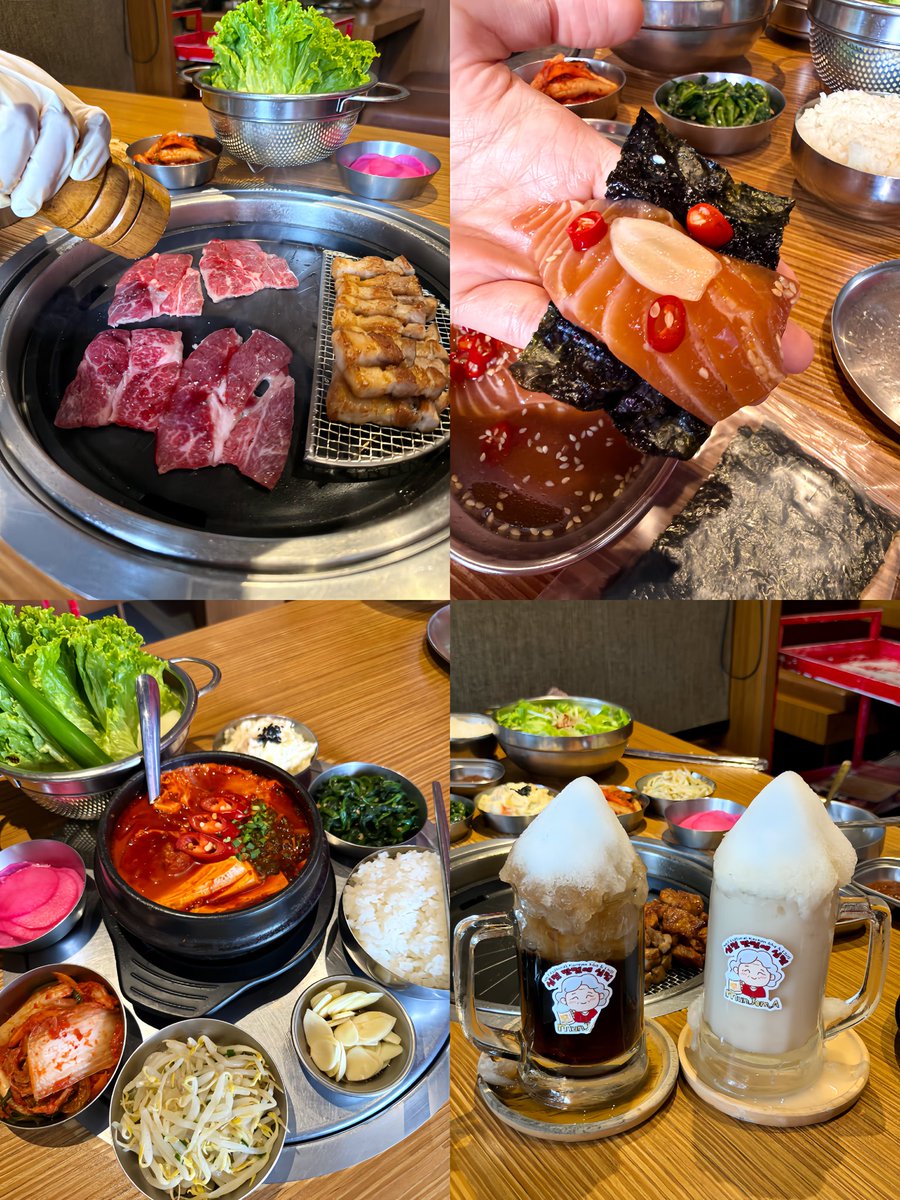 praewlovemarc's tweet photo. วันไหนอยากกินปิ้งย่าง แต่ขี้เกียจปิ้ง จะนึกถึงร้าน MunJom.A เลยย มีคนย่างให้ เราแค่รอกินสวยๆ หมูสามชั้นห่มชีสคือเดอะเบส อร่อยมากกก 🤤 ถ้าไปกินร้านนี้ เมนูนี้ต้องสั่งเท่านั้นน เนื้อวากิวก็นุ่มมาก แซลม่อนดอง ซุปกิมจิก็อร่อย ยืนยันอีกเสียงว่าร้านนี้ควรแมส
📍BTS ราชเทวี ตรง Cocowalk https://t.co/rJ5fj0VOCy