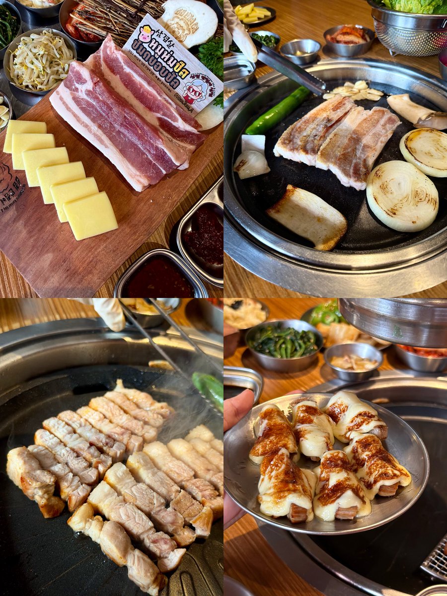 praewlovemarc's tweet photo. วันไหนอยากกินปิ้งย่าง แต่ขี้เกียจปิ้ง จะนึกถึงร้าน MunJom.A เลยย มีคนย่างให้ เราแค่รอกินสวยๆ หมูสามชั้นห่มชีสคือเดอะเบส อร่อยมากกก 🤤 ถ้าไปกินร้านนี้ เมนูนี้ต้องสั่งเท่านั้นน เนื้อวากิวก็นุ่มมาก แซลม่อนดอง ซุปกิมจิก็อร่อย ยืนยันอีกเสียงว่าร้านนี้ควรแมส
📍BTS ราชเทวี ตรง Cocowalk https://t.co/rJ5fj0VOCy