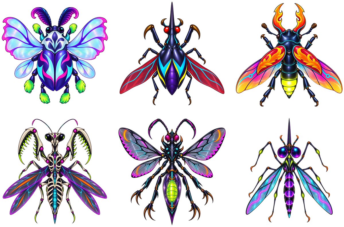 formazon's tweet photo. A short post about how I generated a collection of bugs. No tutorials, just lots of images and a solid result. I’m impressed with the outcome and how quickly I was able to create a whole collection in a consistent style.

https://t.co/FJyI2UmMTn https://t.co/PvbvruenkT