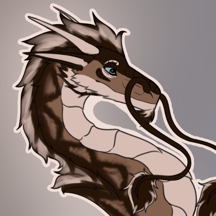 AutumnForestic's tweet photo. Finished new reference for my beloved husband! <3 
Haku - The Mountain Spirit Dragon 🤎💙
(but we know he's a latte dergy :P)

#dragon #art #reference https://t.co/YuLxTxUUCx