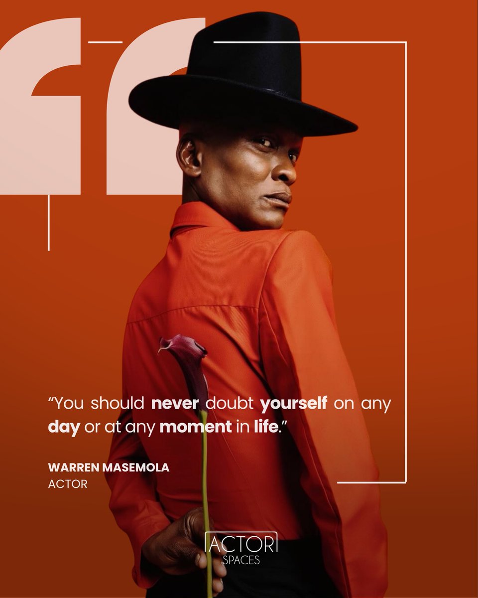 actorspaces's tweet photo. “You should never doubt yourself on any day or at any moment in life.” ~ WARREN MASEMOLA

#ActorSpaces https://t.co/9Z7cpXUVyD