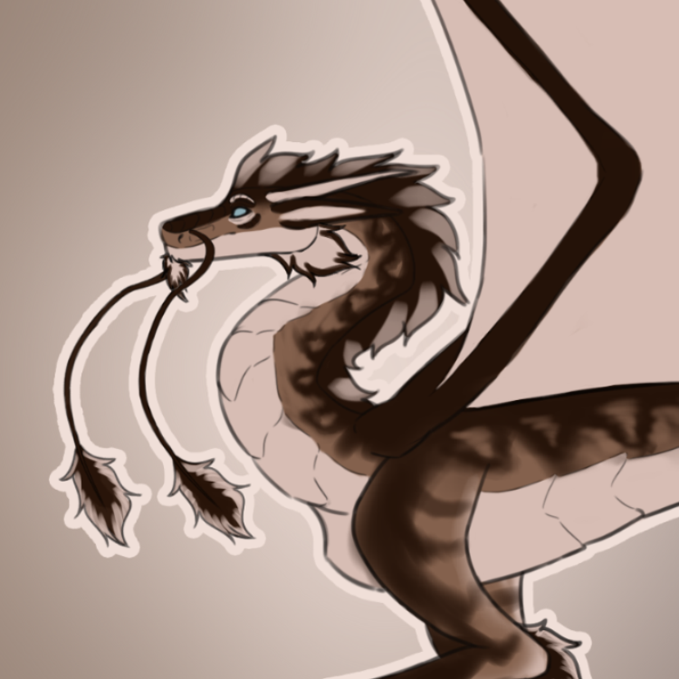 AutumnForestic's tweet photo. Finished new reference for my beloved husband! <3 
Haku - The Mountain Spirit Dragon 🤎💙
(but we know he's a latte dergy :P)

#dragon #art #reference https://t.co/YuLxTxUUCx