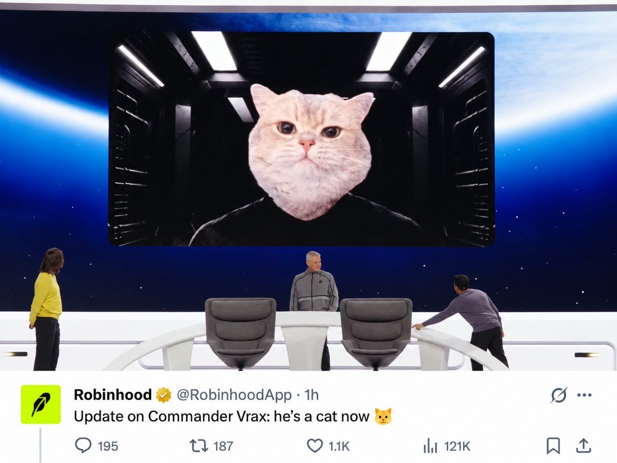 realrollyroll's tweet photo. @RobinhoodApp and you create memes @vladtenev 

commander robinhood:0x94641b97010608c3827fb058074889f19868ff33 https://t.co/jcnWJBpIiC