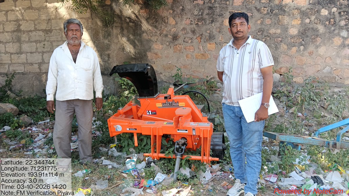 GSSANOSARA's tweet photo. @Guj_Gramsevak 
AGR -2 FM યોજના અંતર્ગત સીડ કમ ફર્ટિલાઈઝર ડ્રિલ અને મોબાઈલ શ્રેડર ઘટકનું સ્થળ વેરીફીકેશન કામગીરી હાથ ધરવામાં આવી.. https://t.co/FNEThkzGnx