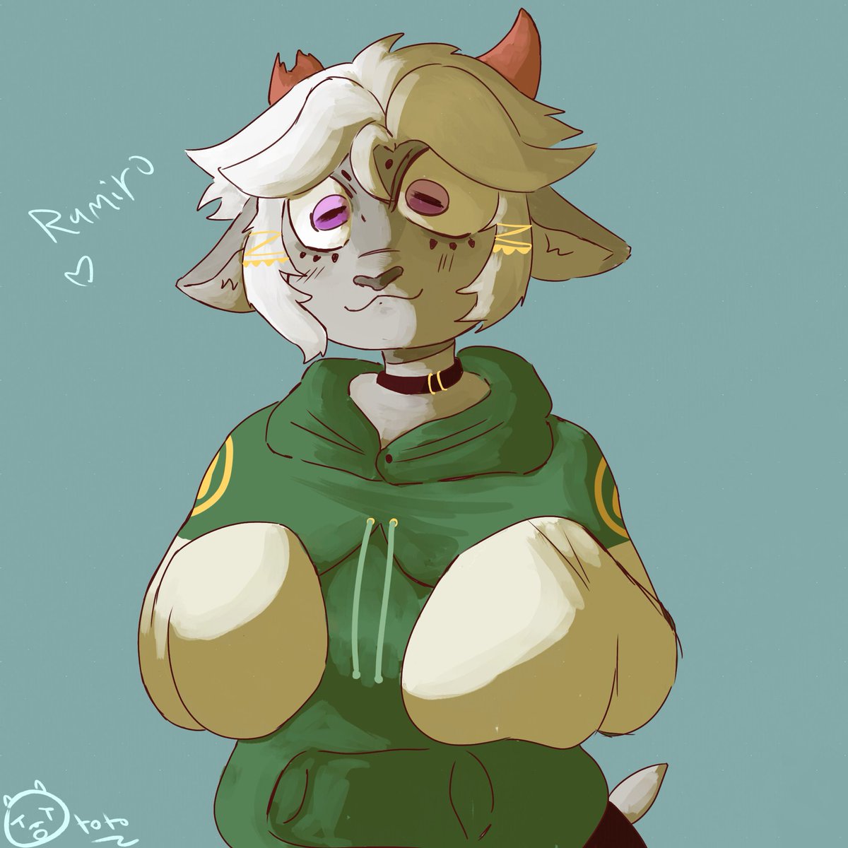 Totokapy's tweet photo. Pequeño fanart de la cabrita  @BrokenHornRam https://t.co/scrHCjT7Yj