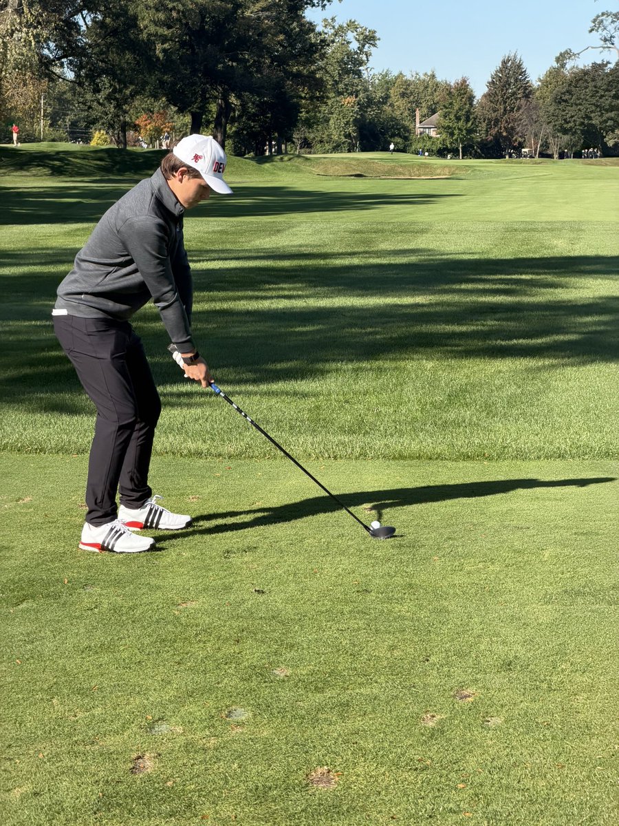 RedDevilsAD's tweet photo. The boys are all off the first tee at sectionals. Let’s go Red Devils. https://t.co/q8QHKruBJ9