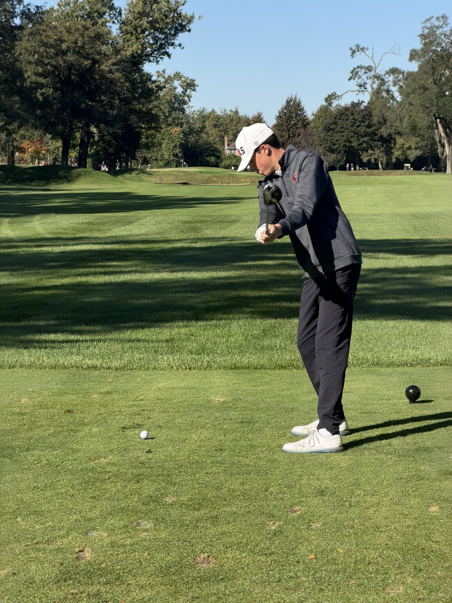 RedDevilsAD's tweet photo. The boys are all off the first tee at sectionals. Let’s go Red Devils. https://t.co/q8QHKruBJ9