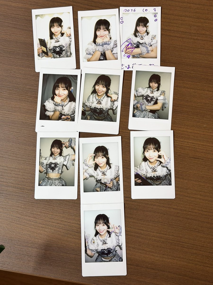 satsumakarin's tweet photo. 10/3クロフェス
10/4 かがやきフェスのチェキ
石川万鈴さん（アプガ仮）12枚
汐田愛梨さん（ワガラノ）10枚
アテナ・シオリさん（アルツバ）
新山瑞樹さん（サザンクロス）
ナナさん（パニモン）
ルミさん（パニモン）
新倉愛海さん（アプガ2）
島崎友莉亜さん（アプガ2）
藤永みれいさん（アプガ2） https://t.co/eJvJWMw7wa