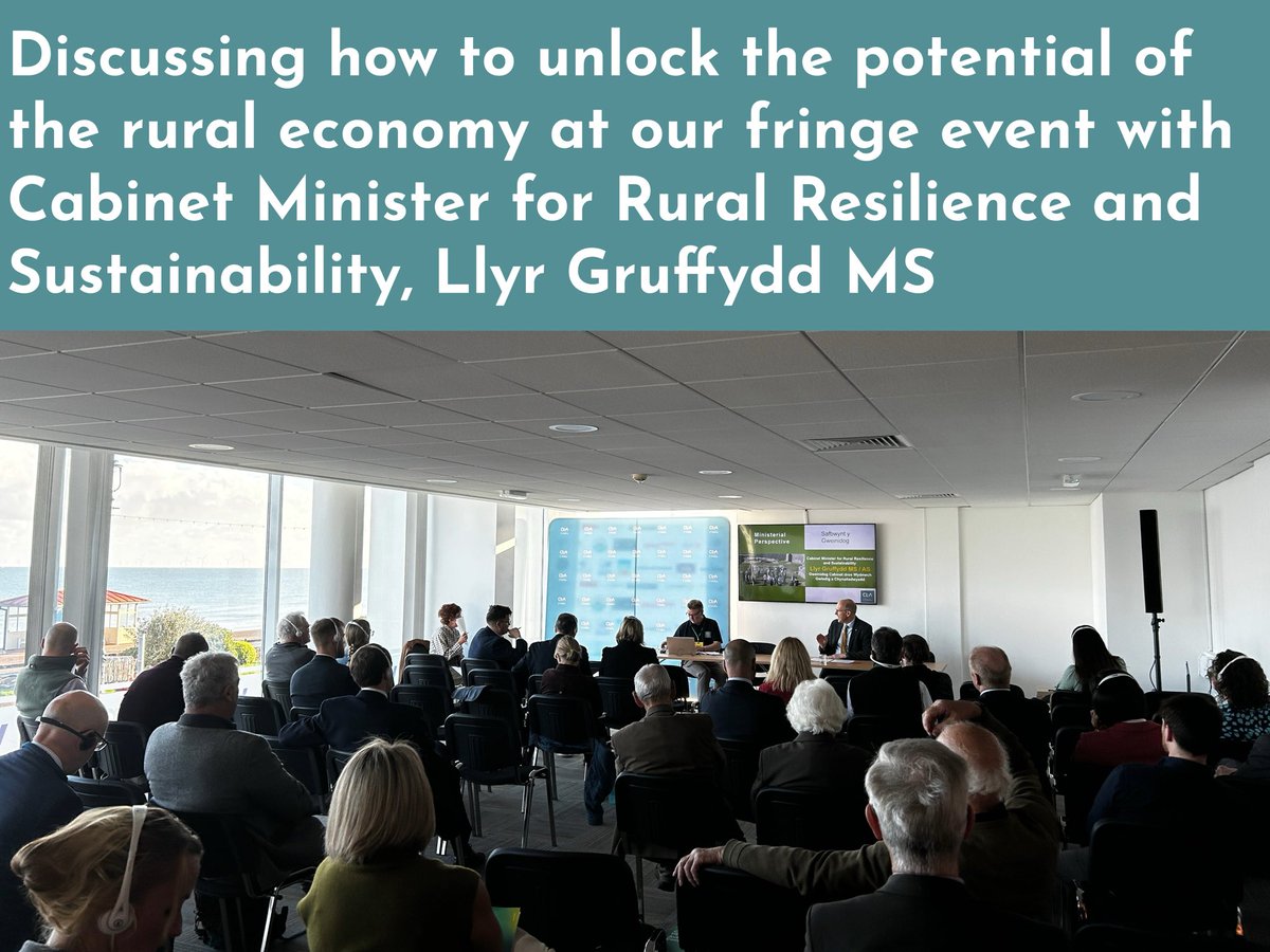 CLACymru's tweet photo. CLA Cymru’s highlights from Plaid Cymru conference 2026. We hosted Llyr Gruffydd MS, at our fringe event to discuss how to unlock the potential of the rural economy and discussed SFS, 182-day and more with ministers and MSs. #plaidcymru #welshfarming #clacymru https://t.co/VrR8KReT54