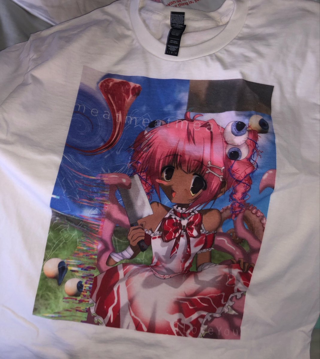 jasputing's tweet photo. My Meaty-chan shirt arrived today!! ❤️🥩 https://t.co/V0if3KpkJA