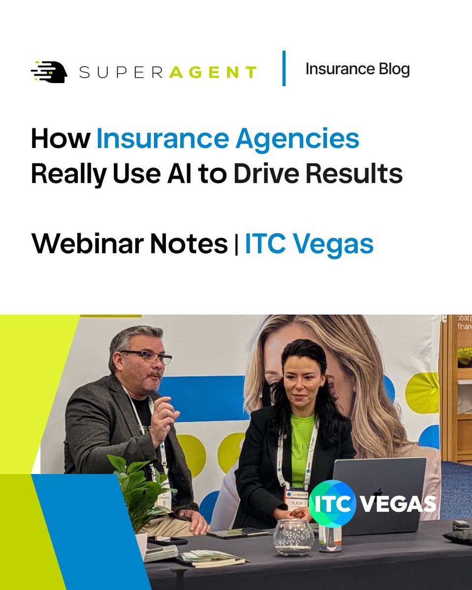 GetSUPERAGENT's tweet photo. Stop wondering if you should use AI and start looking at how top agencies are already doing it. 🤖
📖 Get the guide here: 🔗 https://t.co/aPv6A7FI4Y
#InsuranceAgency #SUPERAGENTAI #InsurTech #AIWorkforce #AgencyGrowth #TechStack #Insurance #getSUPERAGENT #InsuranceIndustry #AI https://t.co/nj6dlQvRPG