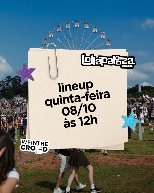 infocharlixcx's tweet photo. 🚨 | O lineup completo do Lollapalooza Brasil será anunciado nesta quinta-feira dia 8 às 12h.

Será que ela vem? https://t.co/anRbW39OSA