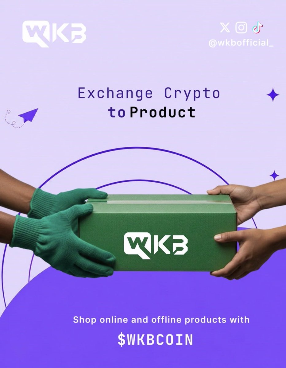 wkb_hq's tweet photo. Your crypto should do more than just sit there.

Exchange it for products and services you can actually use, both online and offline.

That’s the main purpose of $WKB to let you purchase things across the WKB ecosystem when we go live. https://t.co/zd4uhJHGv6