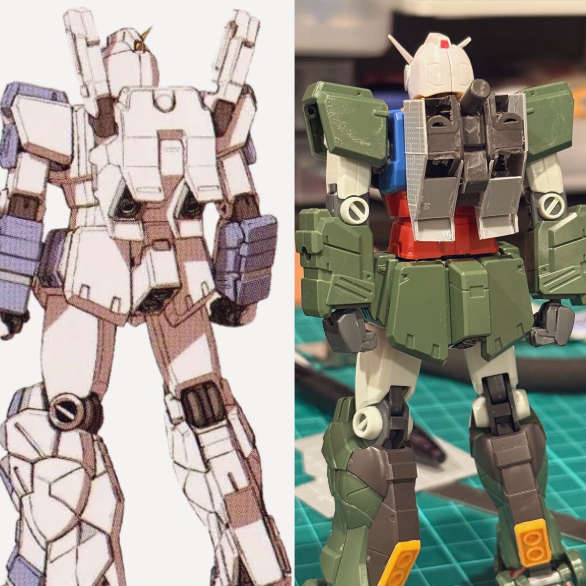 gunvessels's tweet photo. ストライカーカスタム進捗

ジムストライカーベースにバックパック作成中
結構ベース同じ所があるので、無いところをプラ板でチマ��マ

ちなみに設定画×漫画を意識してるので、可動域はスペシャルクリエイティブモデルEXくらいあります
#ガンプラ https://t.co/FWQ3YmMqka