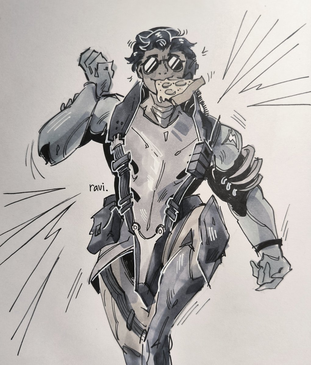 ravimnaa's tweet photo. 5. eat and run
yeeeaaahhhh ring that bell again 

#tennotober #tennotober2026 #warframefanart https://t.co/Nlf8U1VO2H
