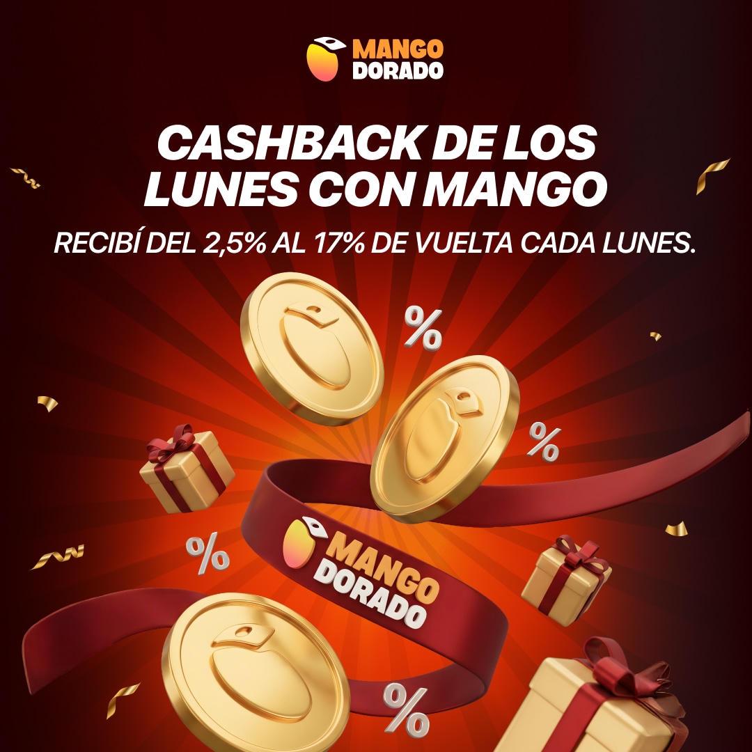 mangodorado_'s tweet photo. 😀 #Cashback de los lunes con Mango

Recibí del 2,5% al 17% de vuelta cada lunes 😀
El #lunes ya no es tan malo, ¿no?

😍 ¿Te sumás este lunes? 😍
https://t.co/Fa52j8euik https://t.co/Vnsuq06Kfj