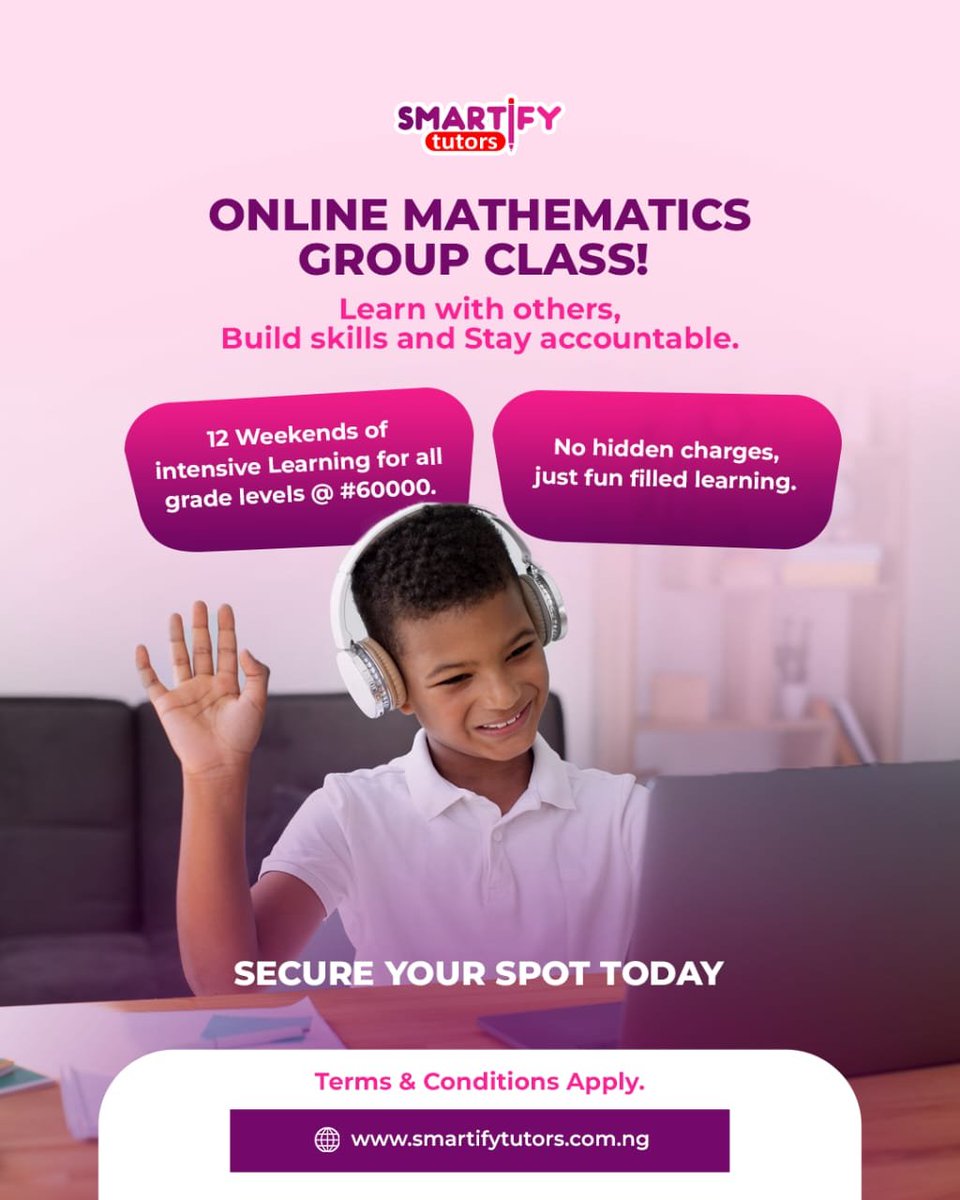 SmartifyTu23419's tweet photo. Is Mathematics becoming a struggle for your child?

A little extra support can make a big difference.

Let’s make learning more engaging and help your child grow in confidence.

Kindly register via the link below
https://t.co/Xpk9vzJ83h

#SmartifyTutors #OnlineLearning https://t.co/hJkEr9cDdW
