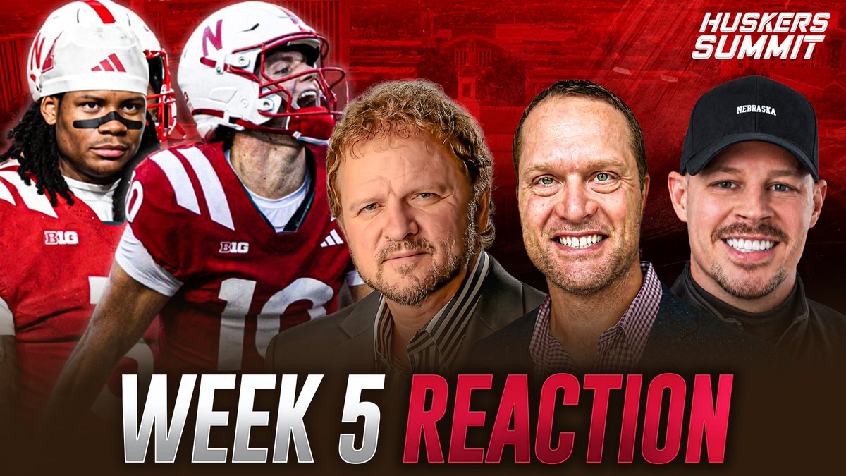 HuskersHMA's tweet photo. The #Huskers Summit is coming at you at 2:55 pm CT!

Join @Corncrazed_, @Steven_sipple, and @AdamCarriker94 as they talk 5-0 record &amp; more!

#GBR 🌽

🔗 Watch Live: https://t.co/ehlmT8Lm8F https://t.co/8DjXvv4mB2