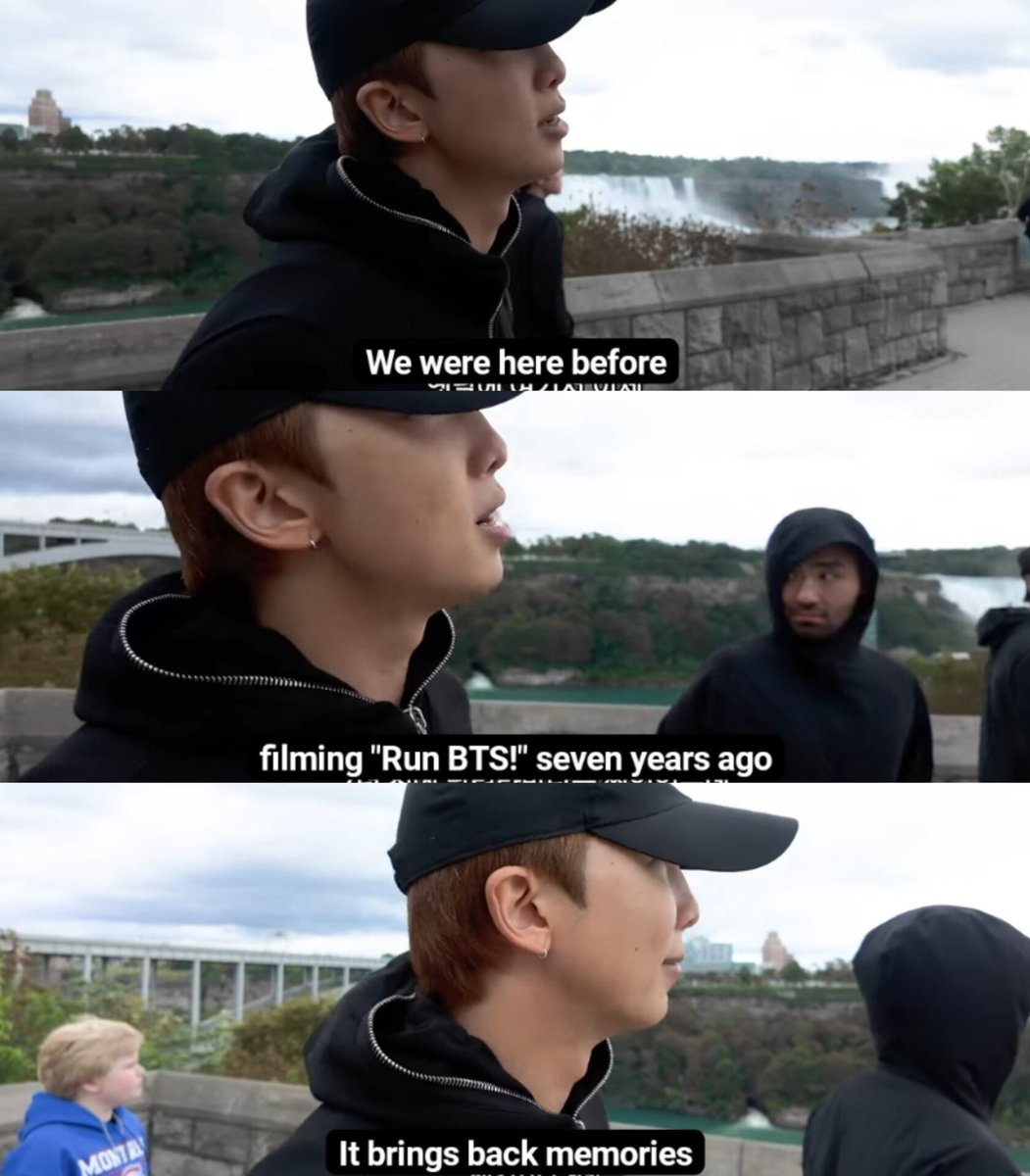 btschartsxdaily's tweet photo. “We were here before, filming “RUN BTS”! 7 years ago. It brings back memories” 😭💜

#ARIASBTS https://t.co/XdyE9wHOag