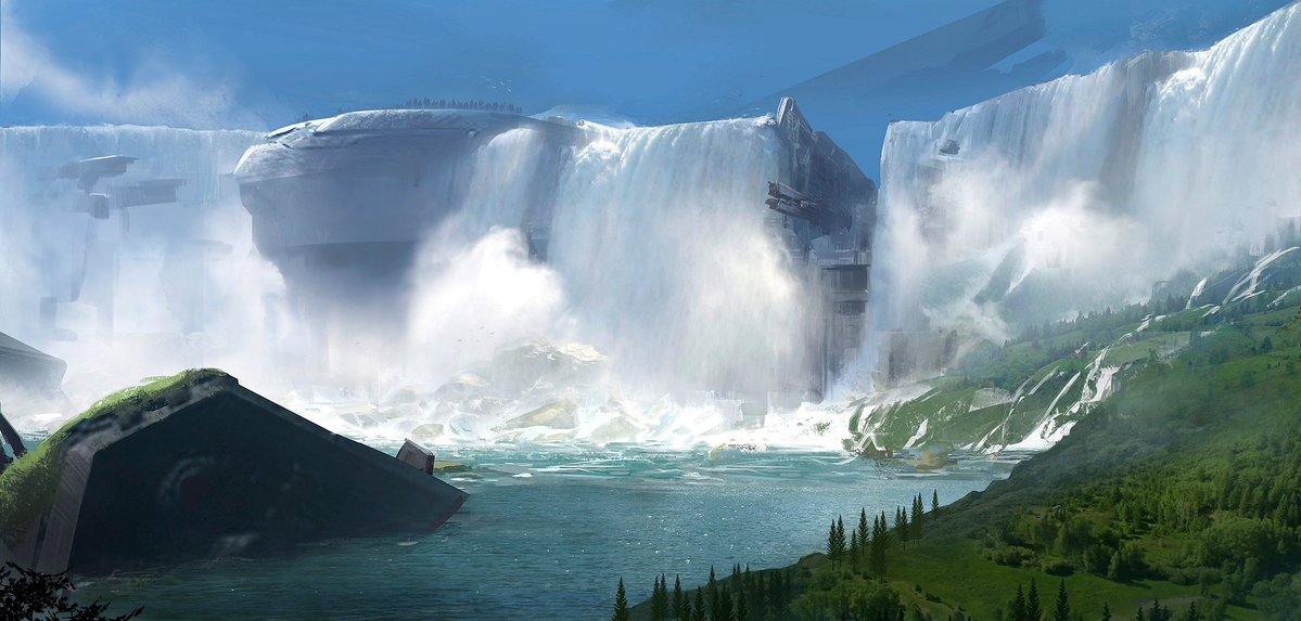 HiddenXperia's tweet photo. As a final farewell, Halo Studios just dropped a load of concept art on Zeta Halo that's seemingly from their now scrapped Halo 7...

Infinity crash site ("Helms Deep"), The Endless, a Forerunner stone city, Ancient ruins and more 😭

They should've done Campaign DLC man, we were fkn robbed: https://t.co/I7TOIna7PV