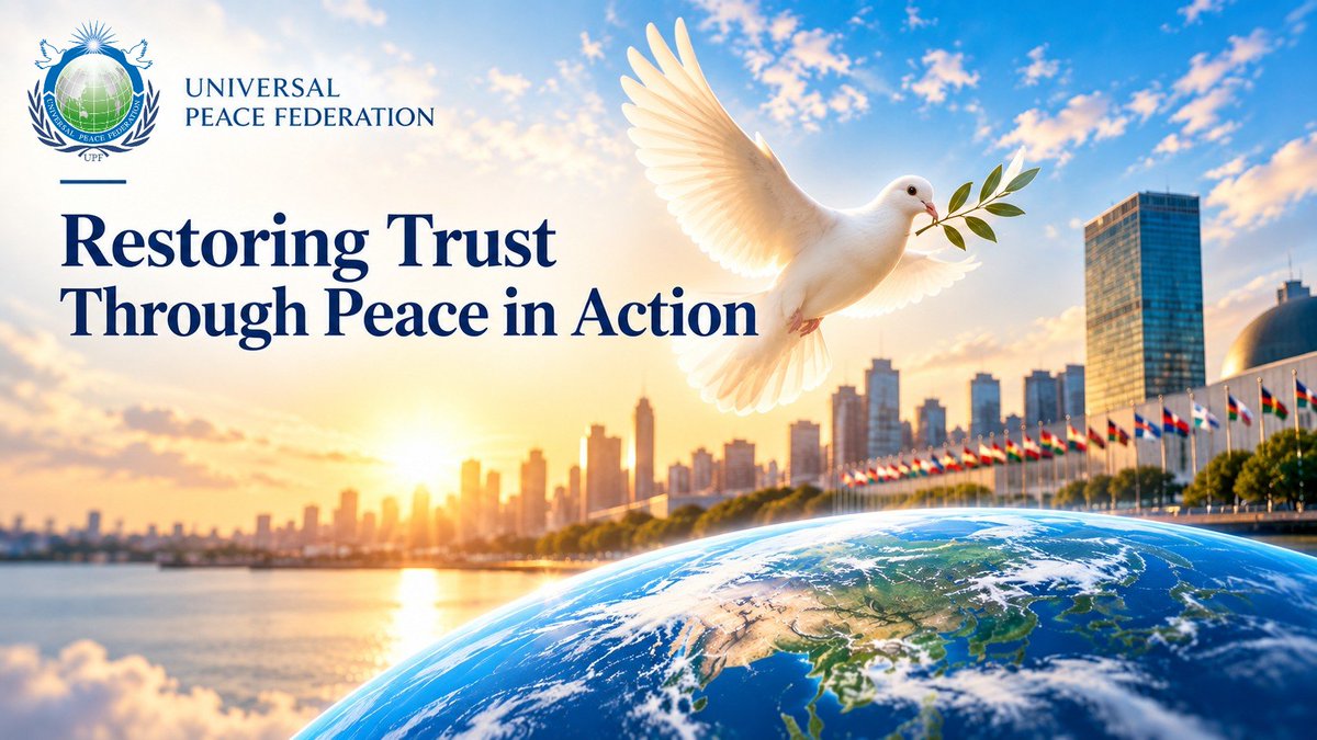 ukUPF's tweet photo. After #UNGA81, a vital question remains: what happens after the speeches end?
https://t.co/wIvRrKlbfD

UPF President Dr Tageldin Hamad reflects on how restoring trust must become peace in action — through service, local responsibility, partnership and opportunities for younger generations to lead.

As we look towards 2027 and the International Decade of Strengthening of Peace for Future Generations, how can today's commitments become something communities can truly depend upon?
#Peacebuilding #AmbassadorsForPeace #UPF