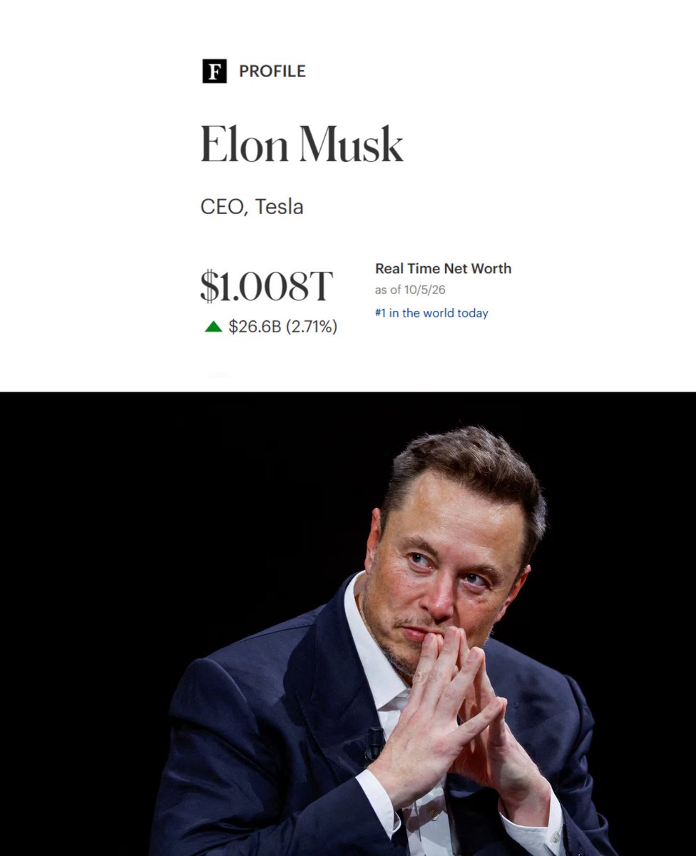 BullTheoryio's tweet photo. BREAKING: Elon Musk's net worth just reclaimed $1 Trillion as $SPCX jumps +58% from its August lows. https://t.co/odWA9q1o5P