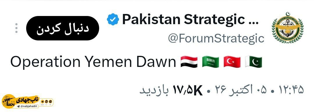 HoseinNateghi24's tweet photo. با پاکستان میانجی‌بازی می‌کنیم،
با ترکیه لاس دیپلماتیک می‌زنیم،
با عربستان کیک تولد می‌بریم؛

بعد اینا سه‌تایی به برادران یمنیِ انصارالله حمله می‌کنن.

هنر دیپلماسی! https://t.co/O1NvIUmpj4