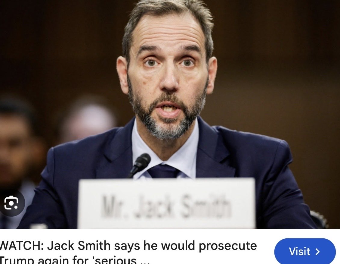 VernonForGA's tweet photo. Disgraced former special prosecutor Jack Smith, who illegally targeted @realDonaldTrump was tracking @WhiteHouse chief of staff @SusieWiles47’s phone calls to get dirt on Trump. Retweet if you believe Jack Smith is a dirty and should be indicted and jailed for abusing his position.