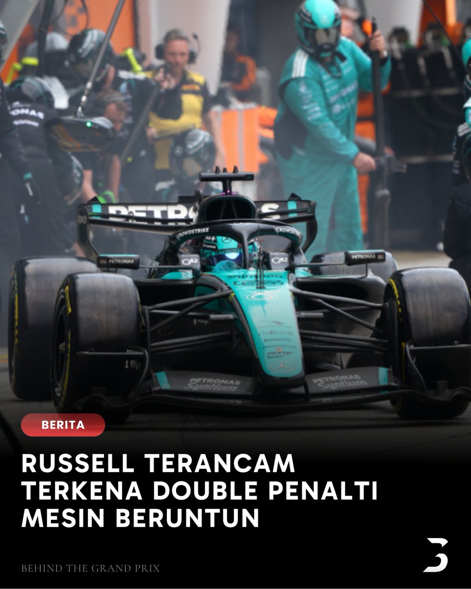 BehindTheGP's tweet photo. George Russell menghadapi potensi double whammy berupa penalti mesin dalam dua balapan berturut-turut setelah power unitnya mengalami kerusakan di Sepang.

Mercedes masih menganalisis penyebab kerusakan dan belum mengetahui apakah mesin tersebut bisa diperbaiki. Masalahnya, PU Russell sudah cukup dekat dengan batas umur pemakaian dari kumpulan mesin yang dimilikinya dan tidak memiliki banyak power unit dengan jarak tempuh yang rendah.

Jika mesin di Malaysia tidak dapat digunakan lagi, Russell kemungkinan harus mengambil PU baru di Singapura, yang berpotensi membuatnya terkena penalti. 

Setelah itu, Mercedes memang berencana membawa PU spek ADUO di GP Amerika Serikat. Jika itu terjadi, maka Russell berpotensi kembali terkena penalti pada balapan berikutnya.