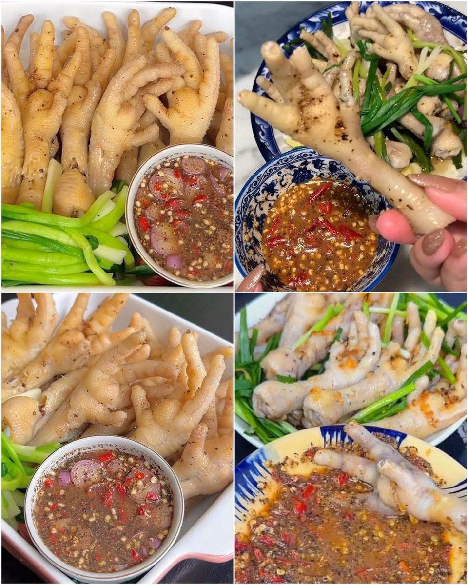 Louisb_crypto's tweet photo. Chân gà hấp hành trắng mềm, da dai, tiêu hạt rắc nhẹ. 🤤

Chấm mắm ớt hành tím là chua cay, gắp một cái là dính tay. Thứ 3 lai rai một đĩa, vừa miệng vừa vui. 😊

Chúc mọi người bữa ăn ngon 🍗🥢
#changahaphanh #anvat #thuba https://t.co/mtuGMTXC3z