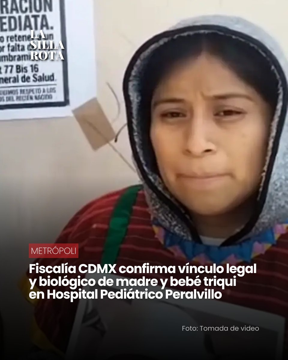 lasillarota's tweet photo. #Metrópoli | La Fiscalía General de Justicia de la Ciudad de México confirmó mediante un dictamen pericial en genética la filiación materna de una bebé recién nacida en el Hospital Pediátrico Peralvillo. Tras acreditarse el vínculo legal y biológico, la Procuraduría de Protección del DIF CDMX reintegró a la niña con su madre. MP. 

🔗 https://t.co/cUQCMiUGlL