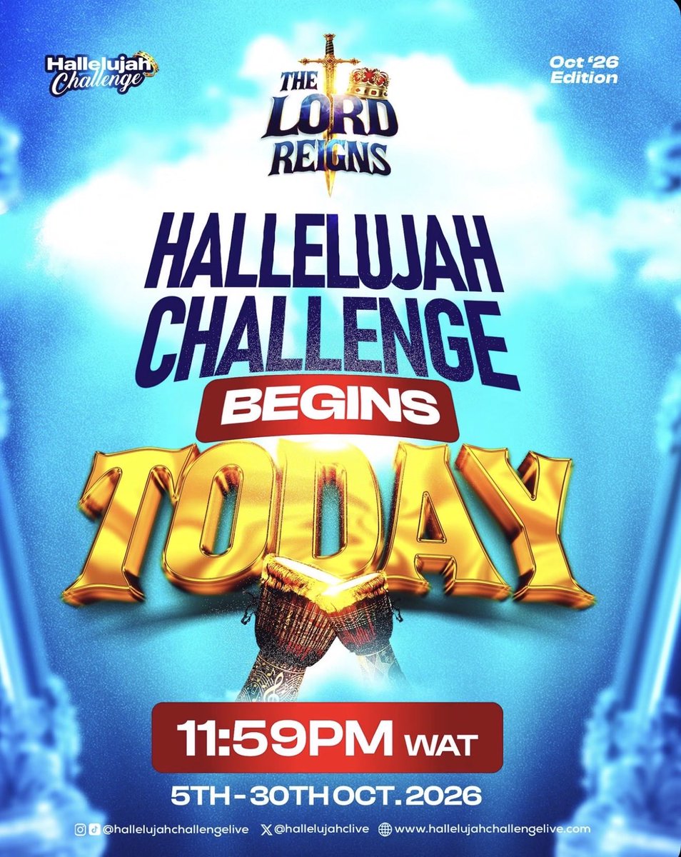 NakiwalaSandra's tweet photo. The LORD is reigning in our lives this October.

Ugandan time, 1:59AM
#HalleluyahChallenge2026 
#MukyalaTusimbudde https://t.co/1lJfKkcjJj